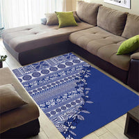Fiji Marau na Kerisimasi Area Rug Blue Tagimoucia Tapa Masi Tribal - Polynesian Pride