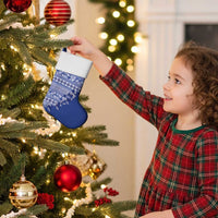 Fiji Marau na Kerisimasi Christmas Stocking Blue Tagimoucia Tapa Masi Tribal - Polynesian Pride