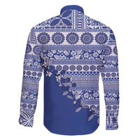 Fiji Marau na Kerisimasi Family Matching Puletasi and Hawaiian Shirt Blue Tagimoucia Tapa Masi Tribal - Polynesian Pride