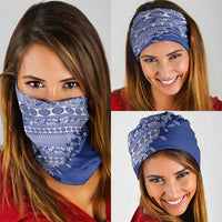 Fiji Marau na Kerisimasi Neck Gaiter Blue Tagimoucia Tapa Masi Tribal - Polynesian Pride