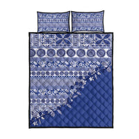Fiji Marau na Kerisimasi Quilt Bed Set Blue Tagimoucia Tapa Masi Tribal - Polynesian Pride