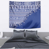 Fiji Marau na Kerisimasi Tapestry Blue Tagimoucia Tapa Masi Tribal - Polynesian Pride