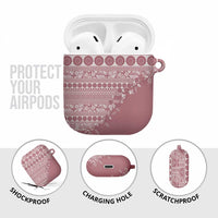 Fiji Marau na Kerisimasi AirPods Case Dusty Rose Tagimoucia Tapa Masi Tribal - Polynesian Pride
