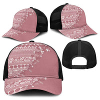 Fiji Marau na Kerisimasi Baseball Net Cap Dusty Rose Tagimoucia Tapa Masi Tribal LT9 - Polynesian Pride