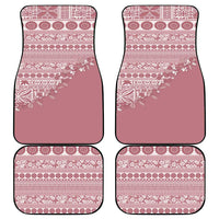 Fiji Marau na Kerisimasi Car Mats Dusty Rose Tagimoucia Tapa Masi Tribal - Polynesian Pride