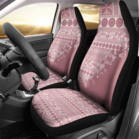 Fiji Marau na Kerisimasi Car Seat Cover Dusty Rose Tagimoucia Tapa Masi Tribal - Polynesian Pride