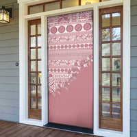 Fiji Marau na Kerisimasi Door Cover Dusty Rose Tagimoucia Tapa Masi Tribal - Polynesian Pride
