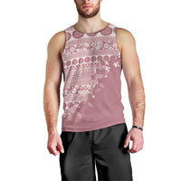 Fiji Marau na Kerisimasi Men Tank Top Dusty Rose Tagimoucia Tapa Masi Tribal - Polynesian Pride