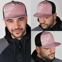 Fiji Marau na Kerisimasi Mesh Trucker Cap Dusty Rose Tagimoucia Tapa Masi Tribal - Polynesian Pride