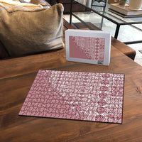 Fiji Marau na Kerisimasi Puzzle Dusty Rose Tagimoucia Tapa Masi Tribal - Polynesian Pride