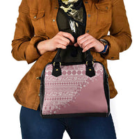 Fiji Marau na Kerisimasi Shoulder Handbag Dusty Rose Tagimoucia Tapa Masi Tribal - Polynesian Pride