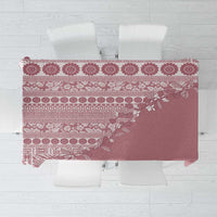 Fiji Marau na Kerisimasi Tablecloth Dusty Rose Tagimoucia Tapa Masi Tribal - Polynesian Pride
