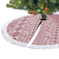 Fiji Marau na Kerisimasi Tree Skirt Dusty Rose Tagimoucia Tapa Masi Tribal - Polynesian Pride