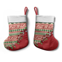 Fiji Marau na Kerisimasi Christmas Stocking Red Tagimoucia Tapa Masi Tribal - Polynesian Pride