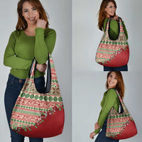 Fiji Marau na Kerisimasi Grocery Bag Red Tagimoucia Tapa Masi Tribal - Polynesian Pride