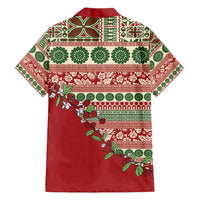 Fiji Marau na Kerisimasi Hawaiian Shirt Red Tagimoucia Tapa Masi Tribal LT9 - Polynesian Pride