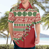 Fiji Marau na Kerisimasi Hawaiian Shirt Red Tagimoucia Tapa Masi Tribal LT9 - Polynesian Pride