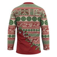Fiji Marau na Kerisimasi Hockey Jersey Red Tagimoucia Tapa Masi Tribal LT9 - Polynesian Pride