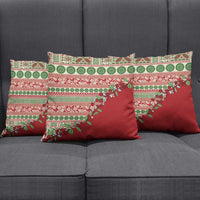 Fiji Marau na Kerisimasi Pillow Cover Red Tagimoucia Tapa Masi Tribal - Polynesian Pride