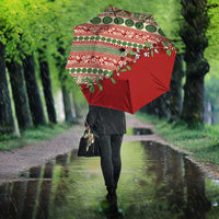 Fiji Marau na Kerisimasi Umbrella Red Tagimoucia Tapa Masi Tribal - Polynesian Pride