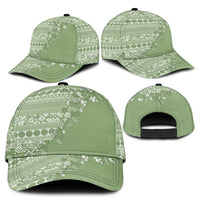 Fiji Marau na Kerisimasi Classic Cap Sage Green Tagimoucia Tapa Masi Tribal - Polynesian Pride