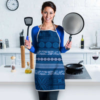 Fiji Marau na Kerisimasi Apron Blue Tapa Masi Inspired Christmas - Polynesian Pride