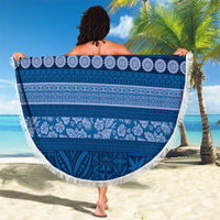 Fiji Marau na Kerisimasi Beach Blanket Blue Tapa Masi Inspired Christmas - Polynesian Pride