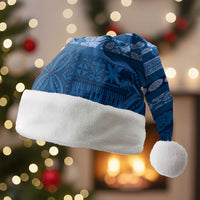 Fiji Marau na Kerisimasi Christmas Santa Hat Blue Tapa Masi Inspired Christmas - Polynesian Pride