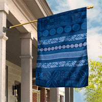 Fiji Marau na Kerisimasi Garden Flag Blue Tapa Masi Inspired Christmas - Polynesian Pride