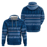 Fiji Marau na Kerisimasi Zip Hoodie Blue Tapa Masi Inspired Christmas - Polynesian Pride