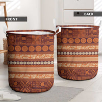Fiji Marau na Kerisimasi Laundry Basket Gold Tapa Masi Inspired Christmas - Polynesian Pride