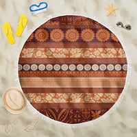 Fiji Marau na Kerisimasi Beach Blanket Gold Tapa Masi Inspired Christmas - Polynesian Pride