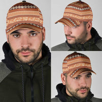 Fiji Marau na Kerisimasi Classic Cap Gold Tapa Masi Inspired Christmas - Polynesian Pride