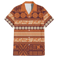 Fiji Marau na Kerisimasi Family Matching Off Shoulder Maxi Dress and Hawaiian Shirt Gold Tapa Masi Inspired Christmas - Polynesian Pride