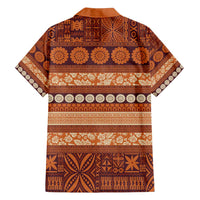Fiji Marau na Kerisimasi Family Matching Puletasi and Hawaiian Shirt Gold Tapa Masi Inspired Christmas - Polynesian Pride