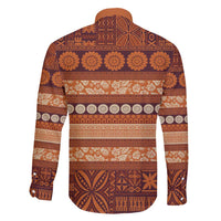 Fiji Marau na Kerisimasi Family Matching Short Sleeve Bodycon Dress and Hawaiian Shirt Gold Tapa Masi Inspired Christmas - Polynesian Pride