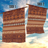 Fiji Marau na Kerisimasi Garden Flag Gold Tapa Masi Inspired Christmas - Polynesian Pride