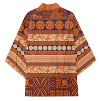 Fiji Marau na Kerisimasi Kimono Gold Tapa Masi Inspired Christmas - Polynesian Pride