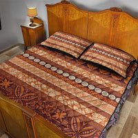 Fiji Marau na Kerisimasi Quilt Bed Set Gold Tapa Masi Inspired Christmas - Polynesian Pride