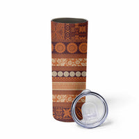 Fiji Marau na Kerisimasi Skinny Tumbler Gold Tapa Masi Inspired Christmas - Polynesian Pride