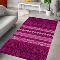 Fiji Marau na Kerisimasi Area Rug Pink Tapa Masi Inspired Christmas - Polynesian Pride