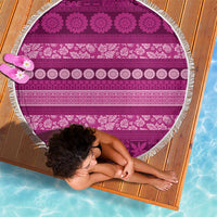 Fiji Marau na Kerisimasi Beach Blanket Pink Tapa Masi Inspired Christmas - Polynesian Pride