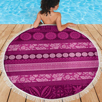 Fiji Marau na Kerisimasi Beach Blanket Pink Tapa Masi Inspired Christmas - Polynesian Pride