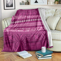 Fiji Marau na Kerisimasi Blanket Pink Tapa Masi Inspired Christmas - Polynesian Pride