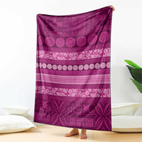 Fiji Marau na Kerisimasi Blanket Pink Tapa Masi Inspired Christmas - Polynesian Pride