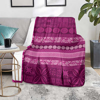 Fiji Marau na Kerisimasi Blanket Pink Tapa Masi Inspired Christmas - Polynesian Pride