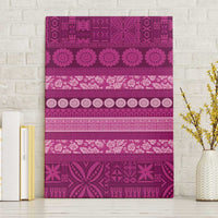 Fiji Marau na Kerisimasi Canvas Wall Art Pink Tapa Masi Inspired Christmas - Polynesian Pride