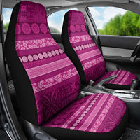 Fiji Marau na Kerisimasi Car Seat Cover Pink Tapa Masi Inspired Christmas - Polynesian Pride