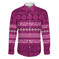 Fiji Marau na Kerisimasi Family Matching Summer Maxi Dress and Hawaiian Shirt Pink Tapa Masi Inspired Christmas - Polynesian Pride
