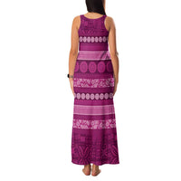 Fiji Marau na Kerisimasi Family Matching Tank Maxi Dress and Hawaiian Shirt Pink Tapa Masi Inspired Christmas - Polynesian Pride